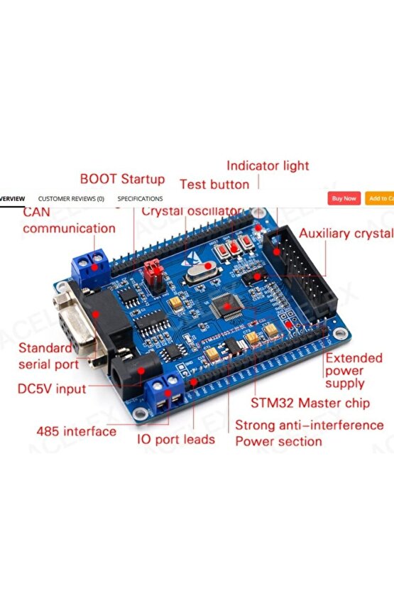 Stm32 Arm Endüstriyel Stm32f103c8t6 Rs485 Can 485