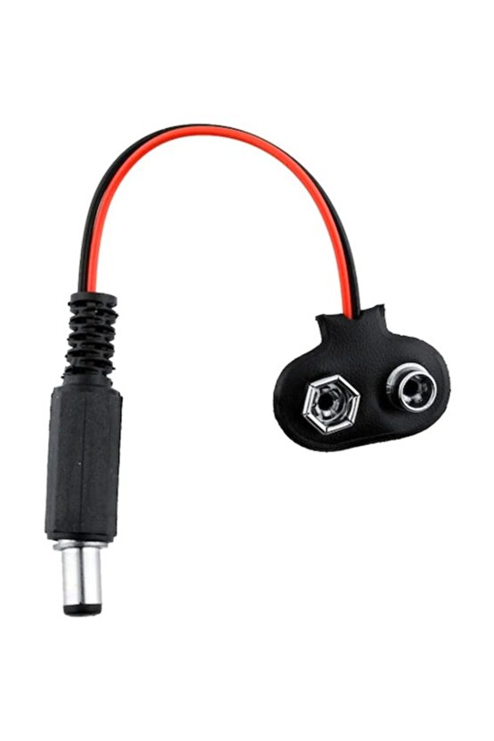 Uyumlu Jaklı 9v Pil Bağlantı Kablosu 9 Volt Pil Başlığı Jack Battery Connector