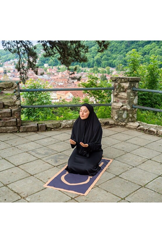 Portatif Cep Seccade | Seyahat Namazlığı, Katlanabilir Seccade, Mükemmel Ramazan Hediyesi Siyah