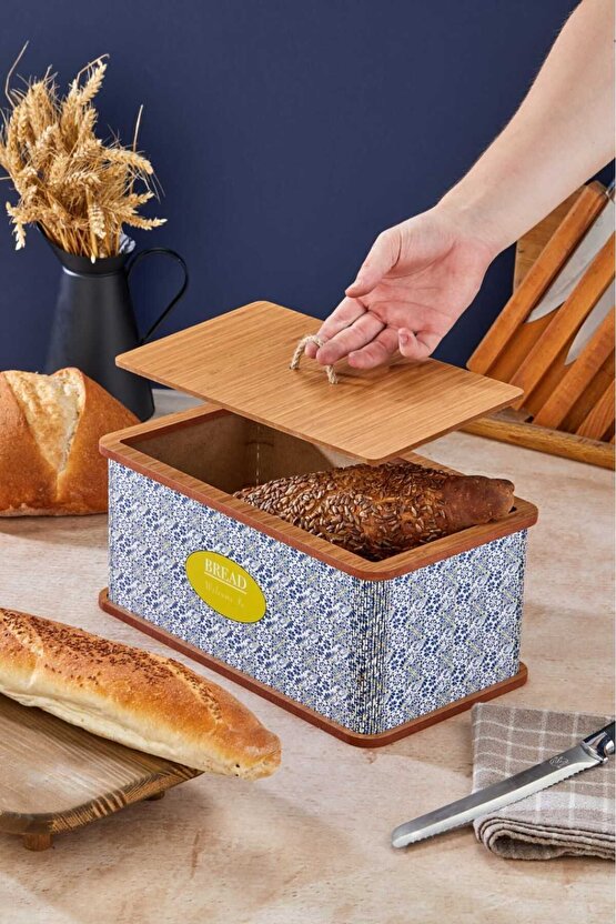 Özel Tasarım Doğal Ahşap Ekmeklik Sepeti Lüks Ekmeklik Kutusu Çok Amaçlı Kutu Mutfak Kitchen Bread