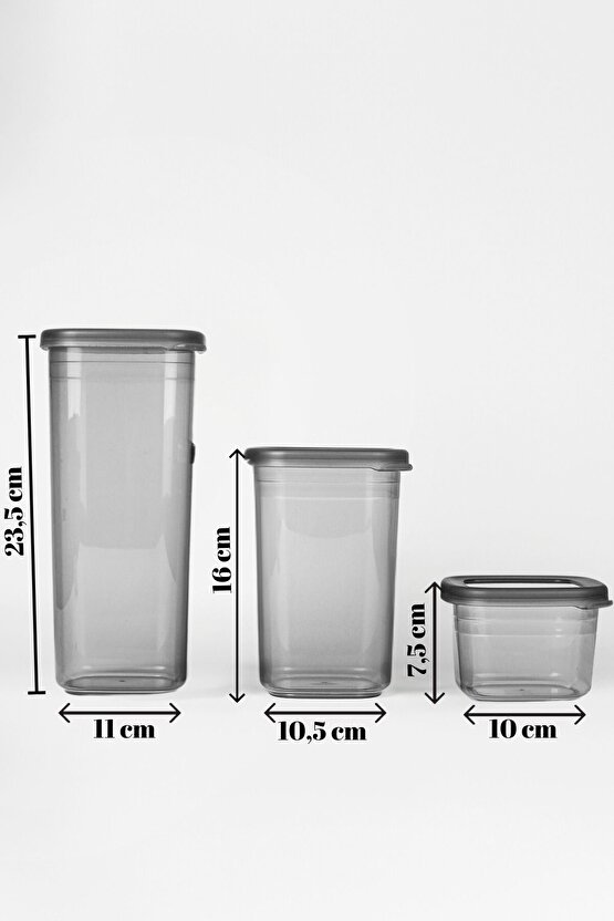 36 Adet 72 Parça 550 ml. 1200 ml. 1750 ml.  Sızdırmaz Kapaklı Kare Erzak Bakliyat Saklama Kabı Seti