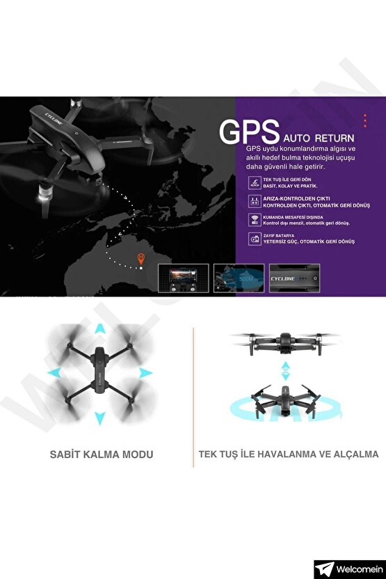 Q868 4k Full Hd 3 Km Menzil Çift Eksen Gimbal Kameralı Drone Katlanabilir Kameralı Profesyonel Drone