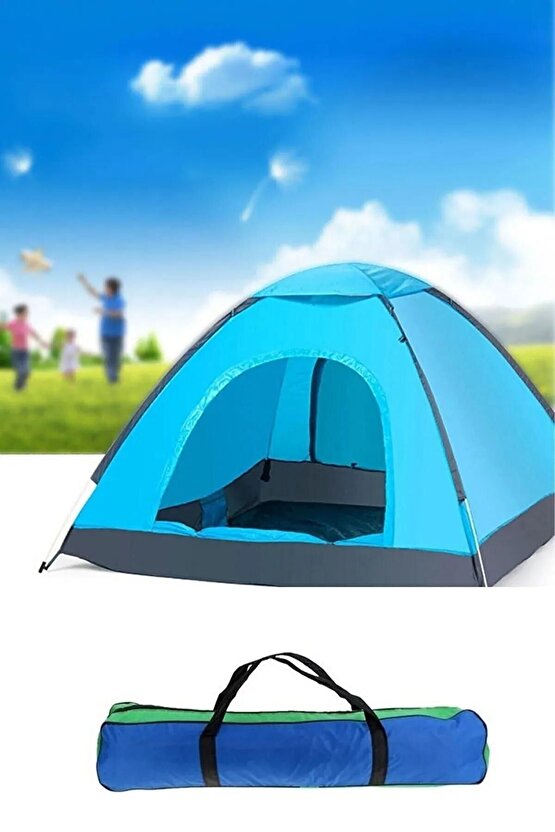 6 Kişilik Renkli Kolay Kurulum Kamp Çadırı Dayanıklı Dış Mekan Outdoor 220x250x150