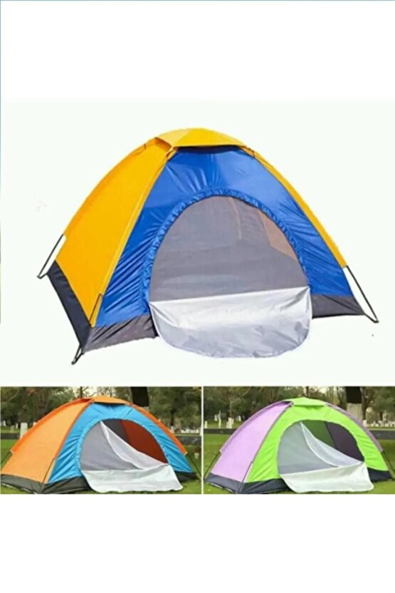 6 Kişilik Renkli Kolay Kurulum Kamp Çadırı Dayanıklı Dış Mekan Outdoor 220x250x150