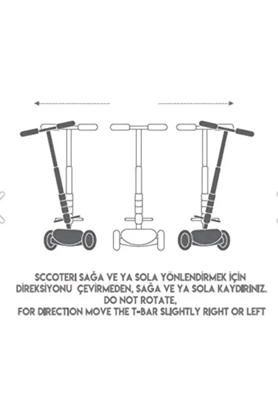 Turuncu Led Işıklı 3 Tekerlekli Coolwheels Yükseklik Ayarlı Çocuk Scooter Kask Dizlik Dirseklik Set