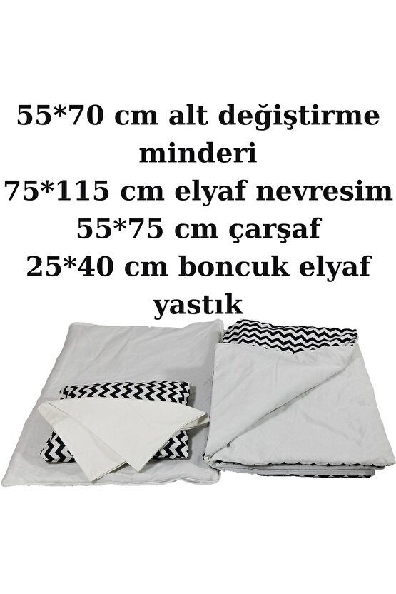 Babynest Puset Içi Set Araba Minderi Emzirme Örtüsü Ve Minderi Beşik Içi Nevresim Takımı 15 Li Set