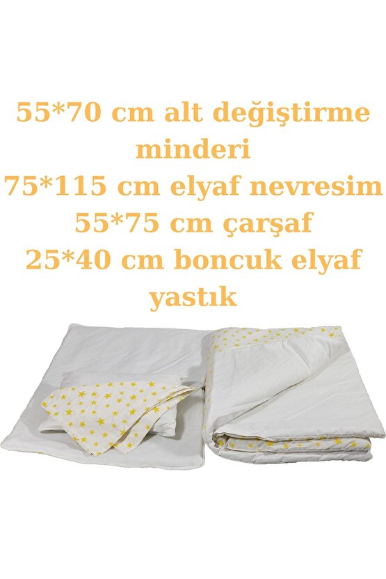Babynest Puset Içi Set Araba Minderi Emzirme Örtüsü Ve Minderi Beşik Içi Nevresim Takımı 15 Li Set
