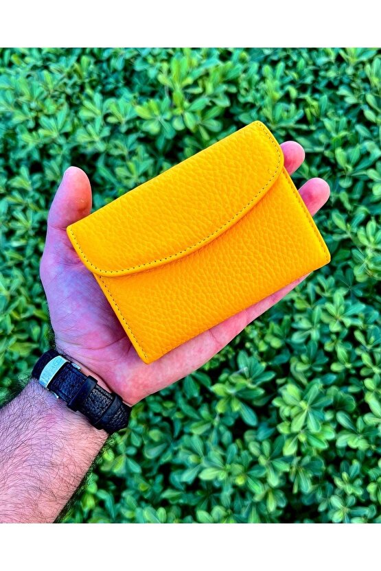 Paccho Yellow Gerçek Deri Cüzdanı (bozuk Para Bölmeli)
