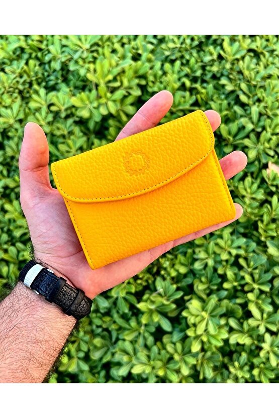 Paccho Yellow Gerçek Deri Cüzdanı (bozuk Para Bölmeli)