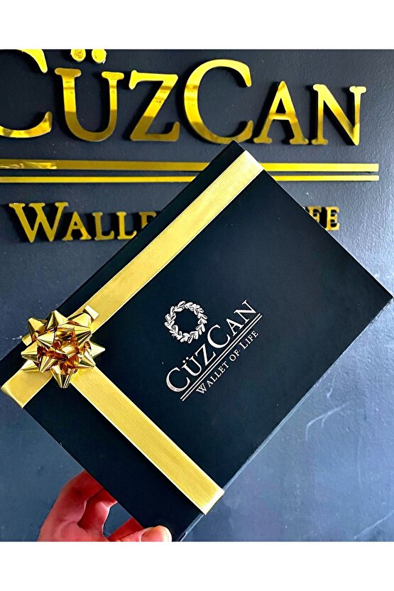 Kişiselleştirilebilir Hakiki Deri Cüzdan Ve Kemer Seti Lüks Saklama Kutusu Ile