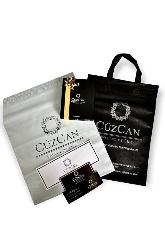 Zippa Mat Siyah Oval Kenarlı Gerçek Deri Unisex Cüzdan