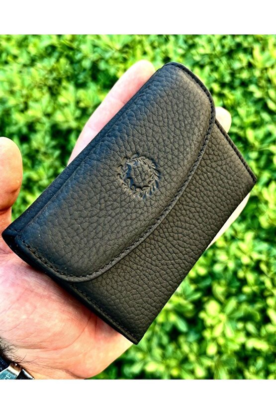 Mat Black Paccho Gerçek Deri Cüzdanı ( Bozuk Para Bölmeli)