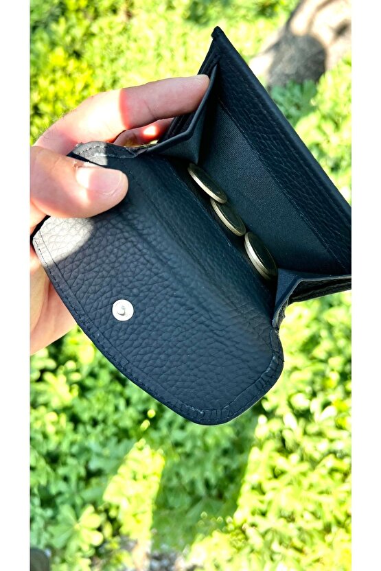 Mat Black Paccho Gerçek Deri Cüzdanı ( Bozuk Para Bölmeli)