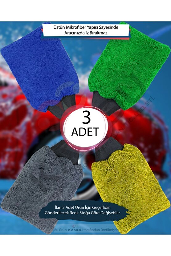 3 Adet Oto Eldiven Pasta Cila Eldiveni Oto Kurulama Eldiveni Mikrofiber Çizmez  Eldiven