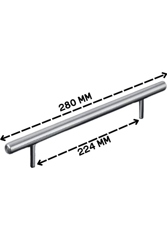 5 ADET Keijo INOX 224mm Paslanmaz Kulp (mobilya, dolap kulbu, kulp modeli)