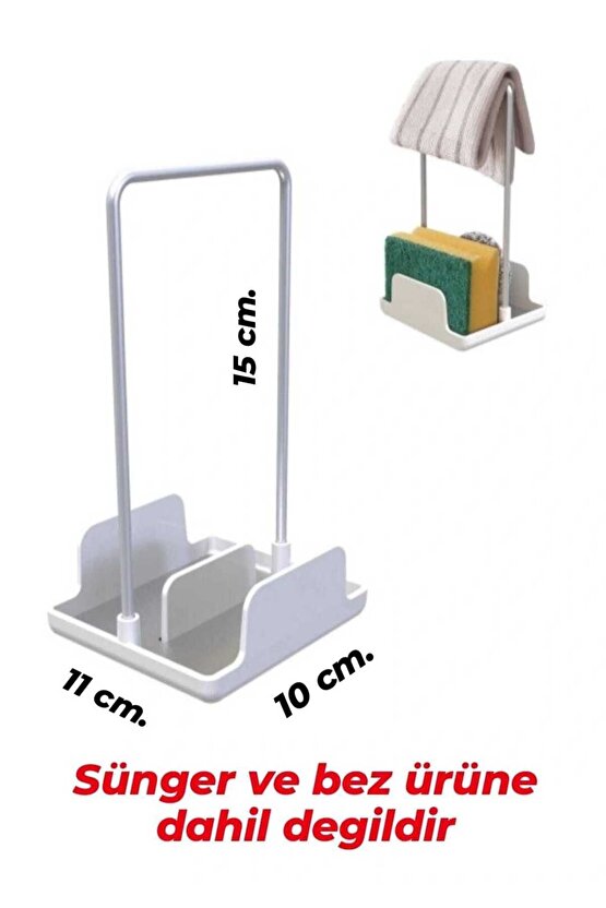 BULAŞIK SÜNGERi VE YIKAMA BEZİ STANDI-TEPSİSİ, MUTFAK ORGANİZERİ