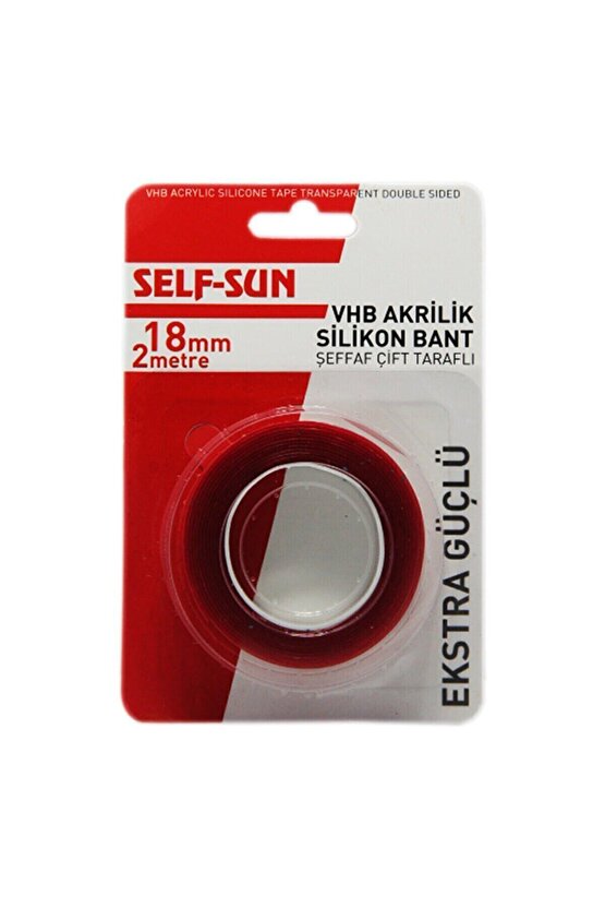 Almital Şeffaf Ekstra Güçlü Çift Taraflı Bant 18mm X 2mt - Tamir Bandı