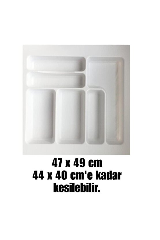 47x49 Cm Beyaz Antibakteriyel Kaşıklık, Istediğiniz Ölçüde Ücretsiz Kesim, Çekmece Içi Kaşıklık