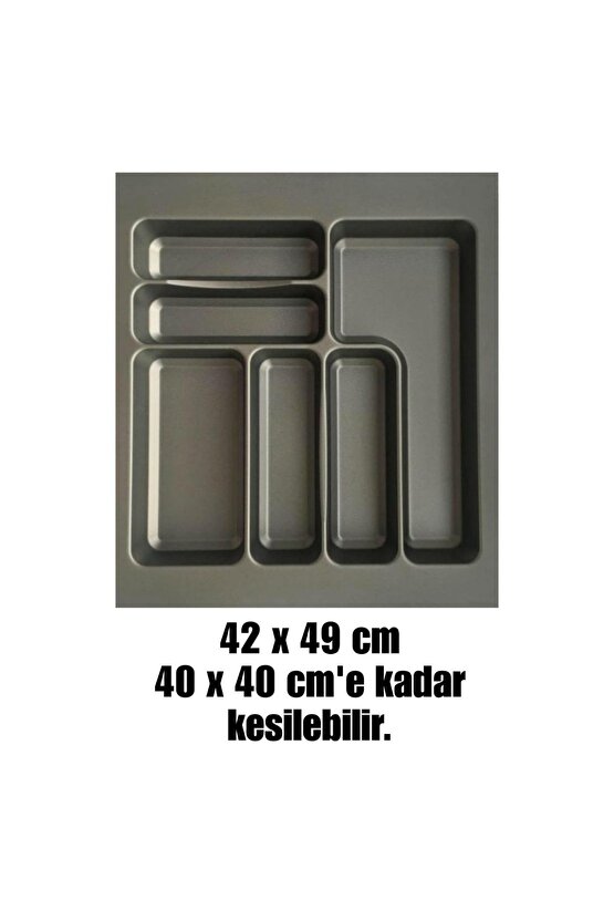 42x49 Cm Antrasit Çekmece Içi Kaşıklık Ücretsiz Kesim, (40X40A KADAR KESİLEBİLİR.)