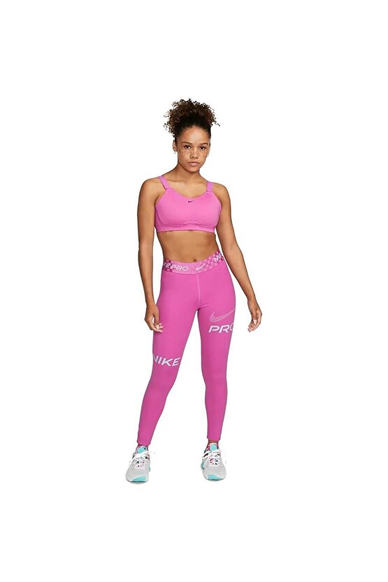 Pro Dri-FIT Graphic Mid-Rise Kadın Tayt - aktif fuşyaokyanus bliss DX0080-623 PEMBE