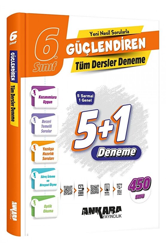 ANKARA YAYINCILIK 6.SINIF GÜÇLENDİREN TÜM DERSLER DENEMELERİ