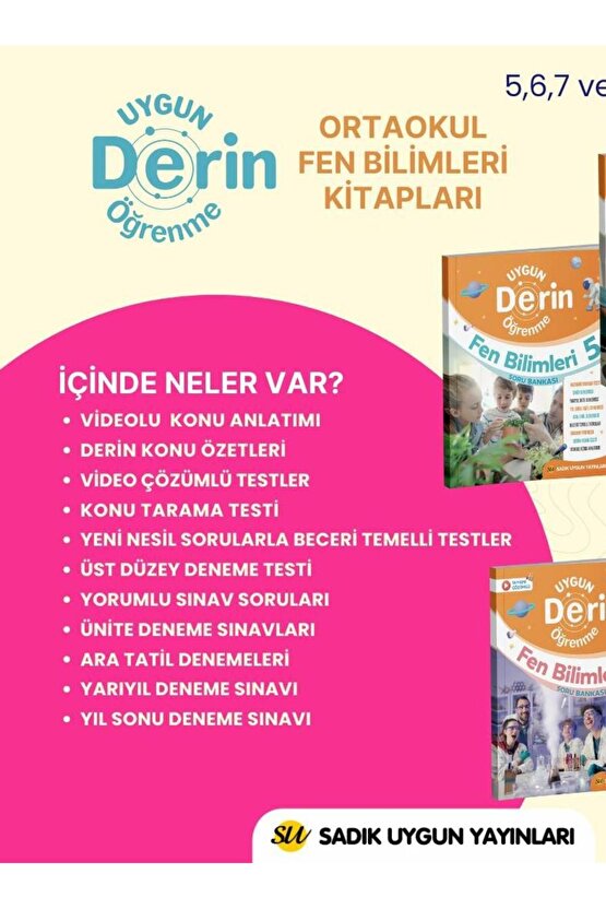 5.SINIF FEN BİLİMLERİ DERİN ÖĞRENME SORU BANKASI (YENİ) KAVRAM HARİTASI HEDİYELİ