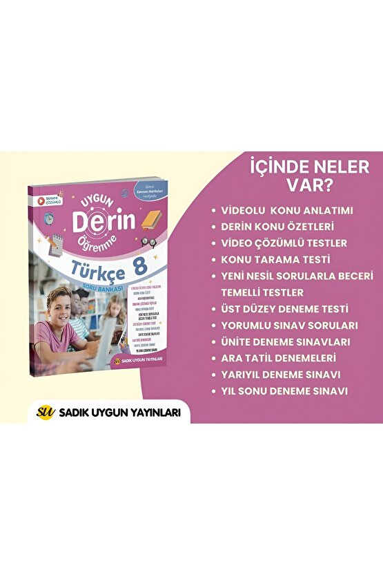 8.SINIF TÜRKÇE DERİN ÖĞRENME SORU BANKASI (YENİ) KAVRAM HARİTASI HEDİYELİ