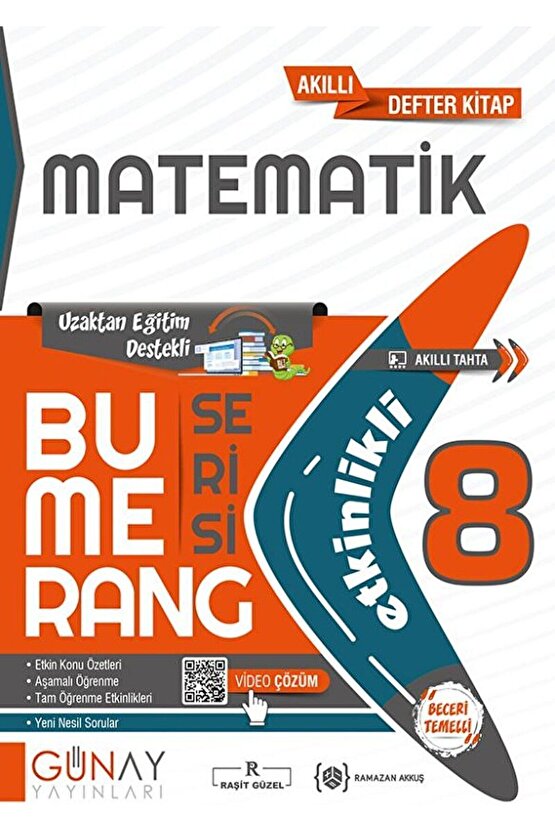 8. Sınıf LGS Bumerang Serisi Matematik Soru Bankası  Kolektif  Günay Yayınları  9786257150866