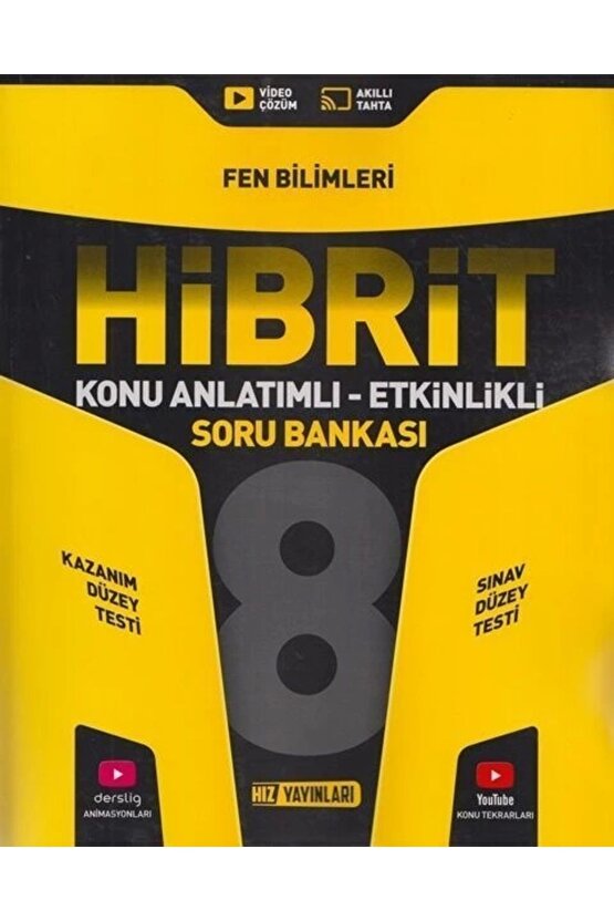 Hız Yayınları 8. Sınıf Fen Bilimleri Konu Anlatımlı Etkinlikli Hibrit Soru Bankası