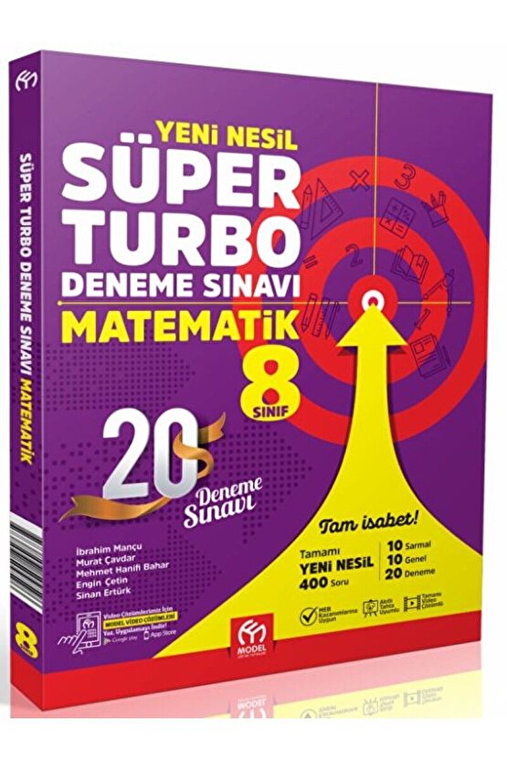 8. Sınıf Matematik Süper Turbo Deneme Sınavı  Kolektif  Model Eğitim Yayıncılık  9786257509596