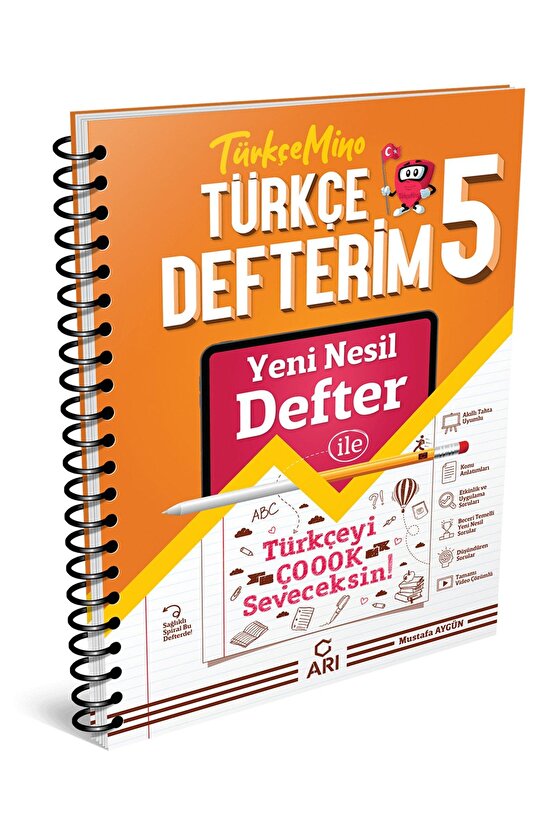 5. Sınıf Türkçe Konu Anlatım Defterim Türkçemino Arı Yayın (kitapsenine Özel Güncel Baskıdır)