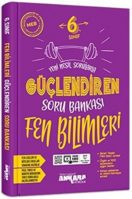 6. Sınıf Fen Bilimleri Güçlendiren Soru Bankası  Kolektif  Ankara Yayıncılık  9786052662298