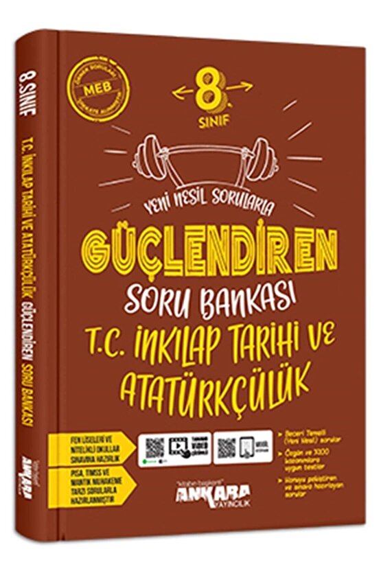 8. Sınıf Güçlendiren T.c. Inkılap Tarihi Ve Atatürkçülük Soru Bankası Ankara Yayınları