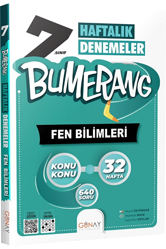 7. Sınıf Bumerang 32 Haftalık Fen Bilimleri Denemeleri -