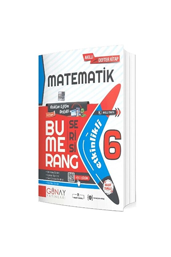 Günay Yayınları 6. Sınıf Matematik Bumerang Etkinlikli Defter