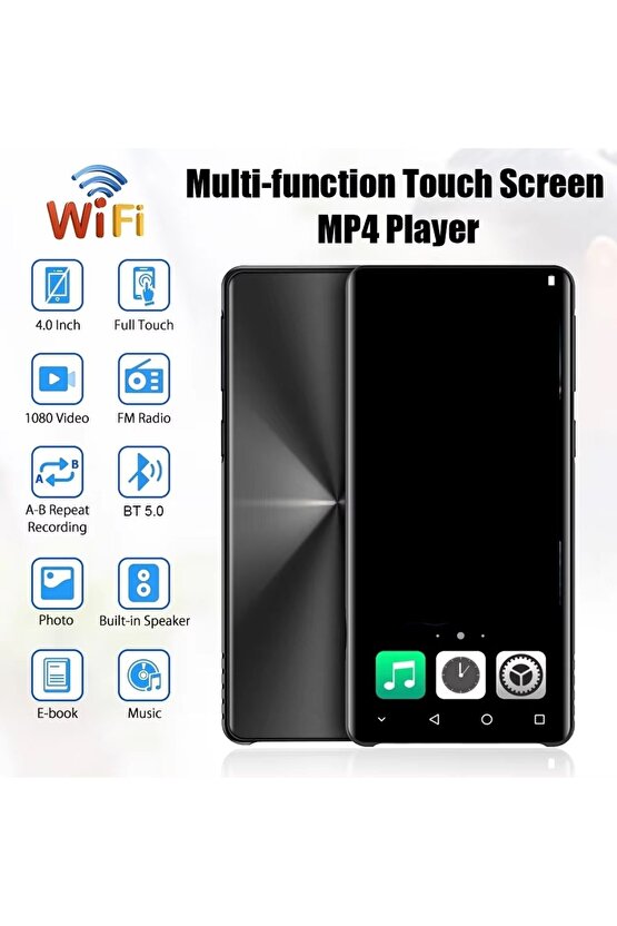 Wi̇fi̇ Mp3-mp4 Player 5 İnç Ekranli 32gb Androi̇d Müzi̇k Çalar Fm Radyo Ses Kayit Bluetooth