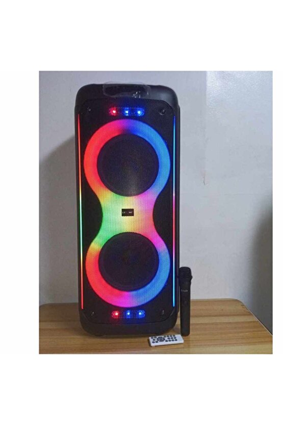 KABLOSUZ MİKROFONLU BLUETOOTH HOPARLÖR ŞARJLI TAŞINABİLİR BÜYÜK BOY PARTY SPEAKER GİTAR BAĞLAMA