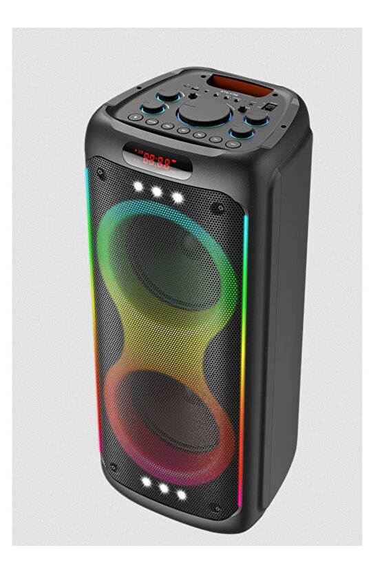 KABLOSUZ MİKROFONLU BLUETOOTH HOPARLÖR ŞARJLI TAŞINABİLİR BÜYÜK BOY PARTY SPEAKER GİTAR BAĞLAMA