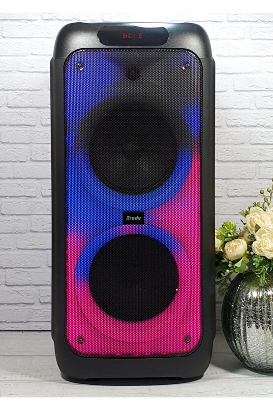 KABLOSUZ MİKROFONLU BLUETOOTH HOPARLÖR ŞARJLI TAŞINABİLİR BÜYÜK BOY PARTY SPEAKER GİTAR BAĞLAMA