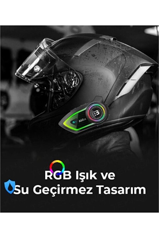 2 SÜRÜCÜ BAĞLANTILI KASK İNTERCOM MOTORSİKLET BLUETOOTH KULAKLIK MOTO KURYE KABLOSUZ KULAKLIK