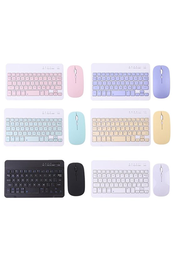 BLUETOOTH + USB WİRELESS KLAVYE MOUSE SETİ SESSİZ ŞARJLI BT+USB MOUSE & KEYBOARD SET