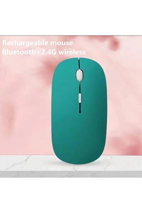 ŞARJLI MOUSE 2.4GHZ USB WİRELESS VE BLUETOOTH LU SESSİZ FARE İOS ANDROİD TABLET TELEFON UYUMLU