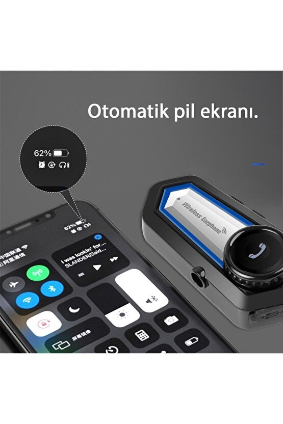 Bt31 İntercom Su Geçi̇rmez Fenerli̇ Bluetooth Motorsi̇klet Kulaklığı İnterkom Kask Kulaklık