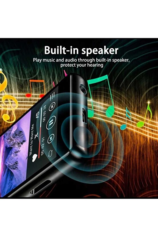 Dokunmatik Ekranlı Bluetooth Lu Mp3 Mp4 Player Dahili Hoparlör Müzik Çalar 4gb Hafızalı Mp Player