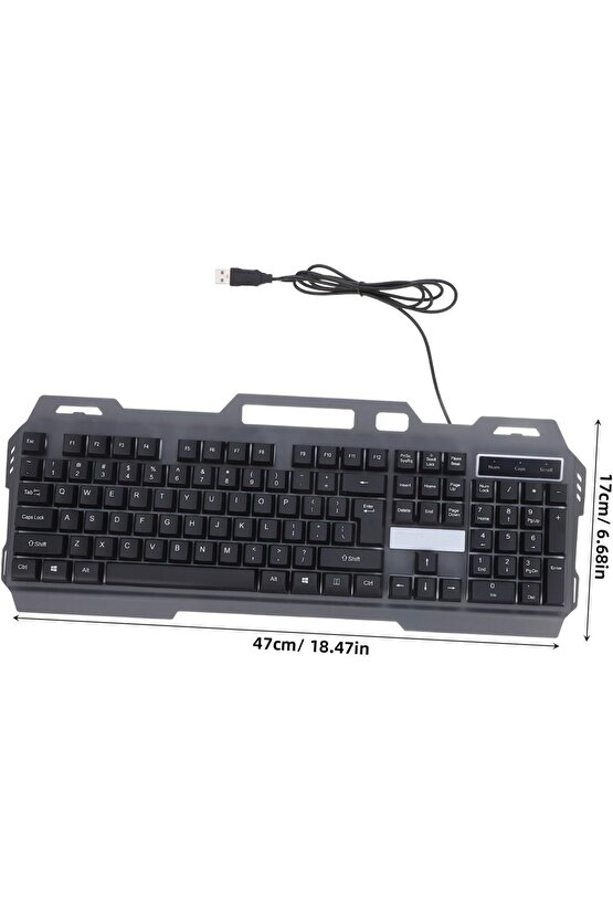 USB KABLOLU OYUNCU KLAVYE MOUSE SET LED IŞIKLI GAMİNG MOUSE KEYBOARD SET uyumlu