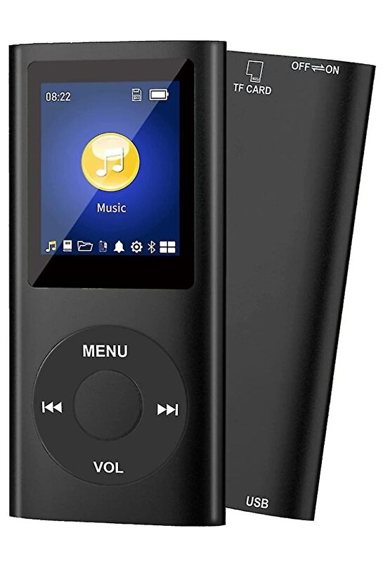 METAL MP3 ÇALAR DİJİTAL EKRANLI MP4 PLAYER SES KAYIT FM RADYO 32GB HAFIZA KARTI HEDİYE