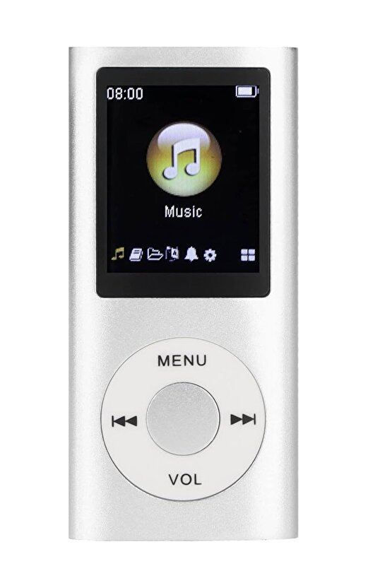 METAL MP3 ÇALAR DİJİTAL EKRANLI MP4 PLAYER SES KAYIT FM RADYO 32GB HAFIZA KARTI HEDİYE