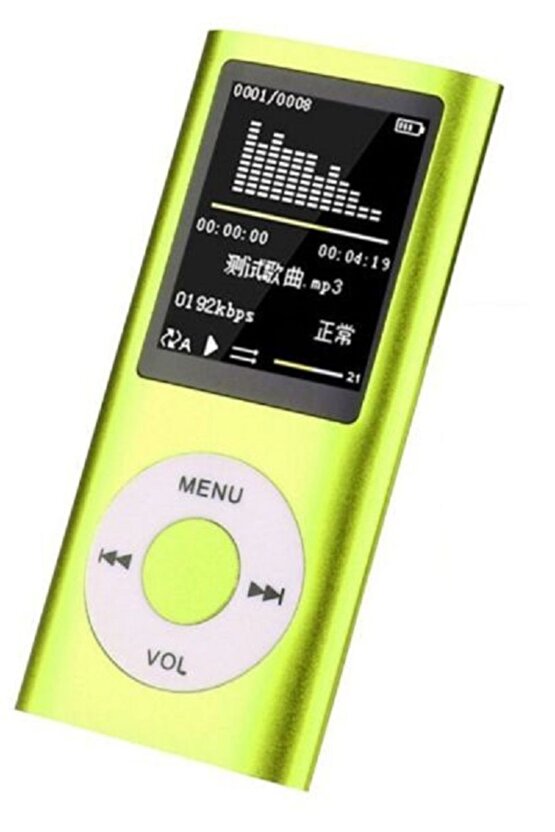 METAL MP3 ÇALAR DİJİTAL EKRANLI MP4 PLAYER SES KAYIT FM RADYO 32GB HAFIZA KARTI