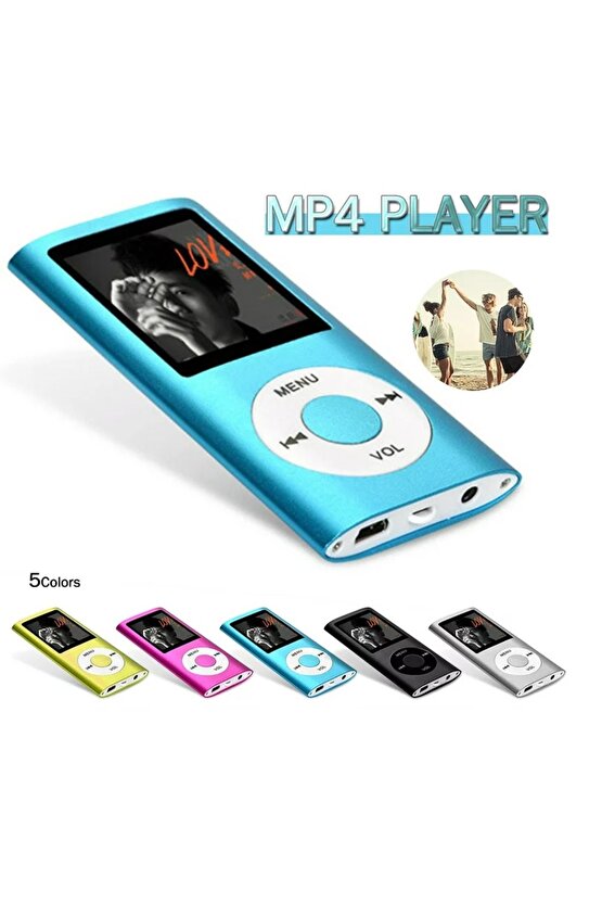 METAL MP3 ÇALAR DİJİTAL EKRANLI MP4 PLAYER SES KAYIT FM RADYO 32GB HAFIZA KARTI