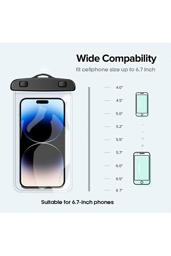 SU GEÇİRMEZ TELEFON KILIFI HAVUZ DENİZ YAĞMUR DA KULLANIM BOYUN ASKI İPLİ WATERPROOF PHONE CASE